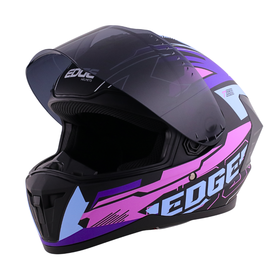 Casco Edge Integral Extreme T68 Morado Certificado Dot | Ece