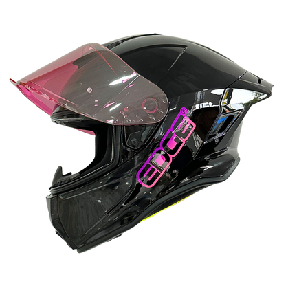 Casco EDGE Integral Shanghai Sólido Logo Rosa Certificación DOT I ECE