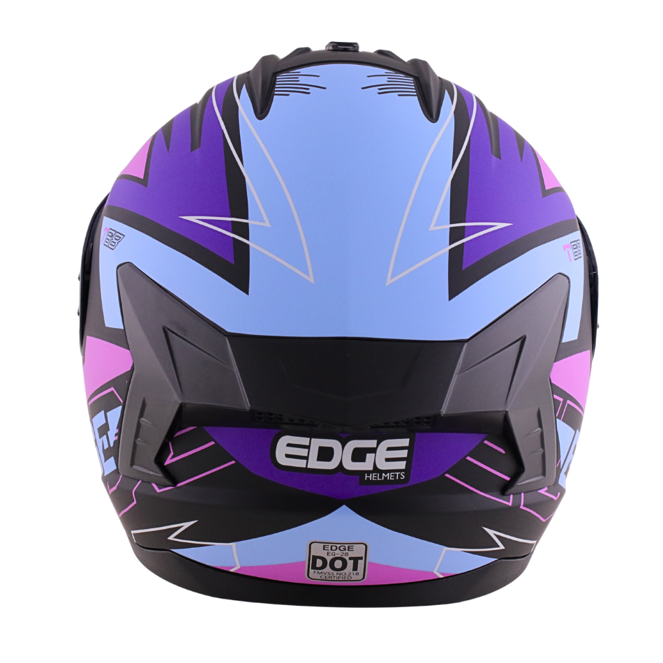 Casco Edge Integral Extreme T68 Morado Certificado Dot | Ece