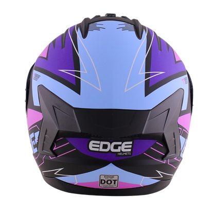 Casco Edge Integral Extreme T68 Morado Certificado Dot | Ece