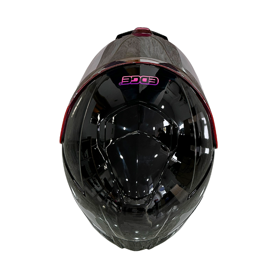 Casco EDGE Integral Shanghai Sólido Logo Rosa Certificación DOT I ECE