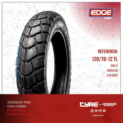 Llantas de Motocicletas EDGE Tamano  - ED69-120/70-12