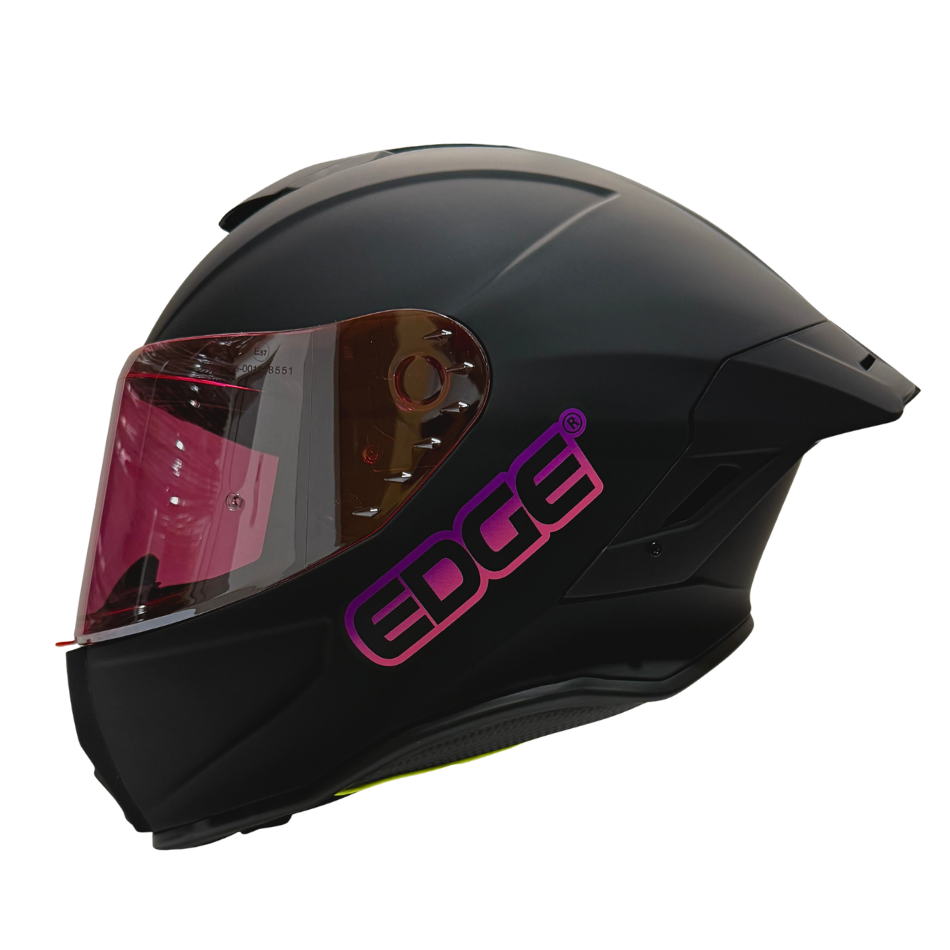 Casco EDGE Integral Shanghai Sólido Logo Rosa Certificación DOT I ECE