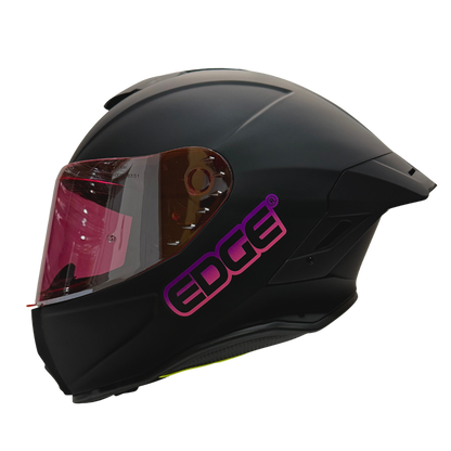 Casco EDGE Integral Shanghai Sólido Logo Rosa Certificación DOT I ECE