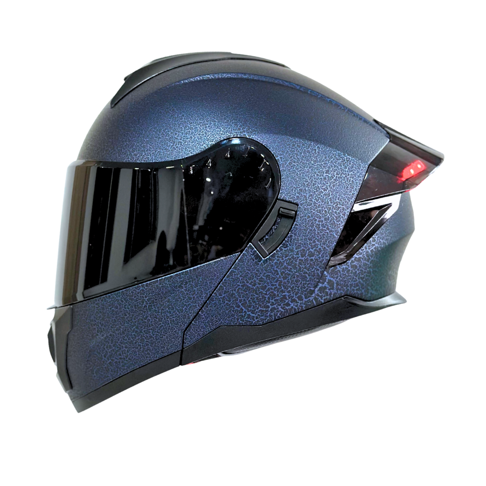 Casco EDGE Abatible Boston Sólido Azul Certificación DOT | ECE