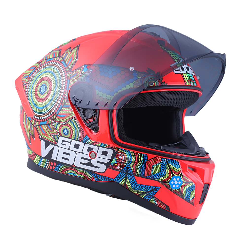 Casco Edge Integral Zoom Pro Xamma Rojo Certificado Dot