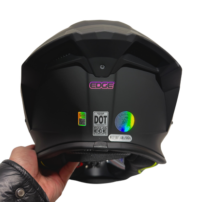 Casco EDGE Integral Shanghai Sólido Logo Rosa Certificación DOT I ECE