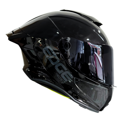 Casco EDGE Integral Shanghai Sólido Negro Certificación DOT I ECE