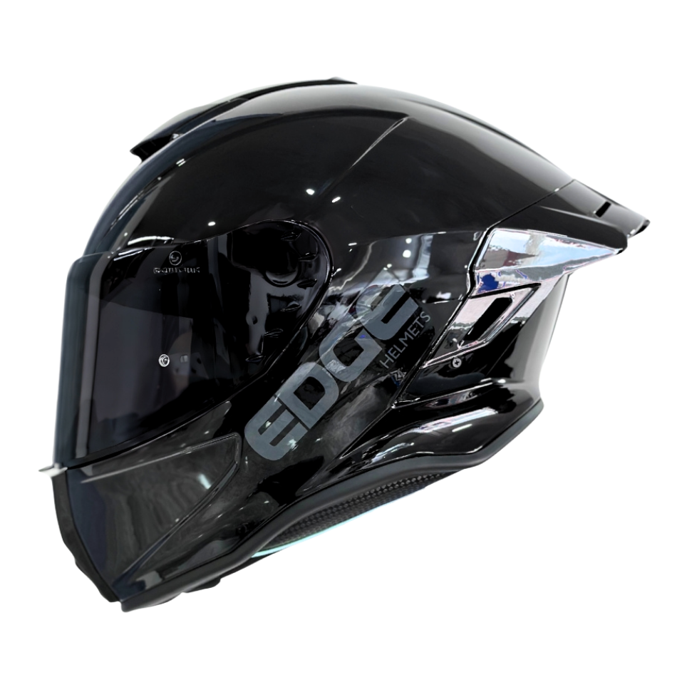 Casco EDGE Integral Shanghai Sólido Negro Certificación DOT I ECE