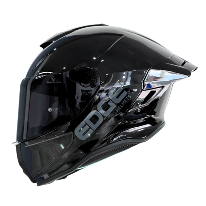 Casco EDGE Integral Shanghai Sólido Negro Certificación DOT I ECE