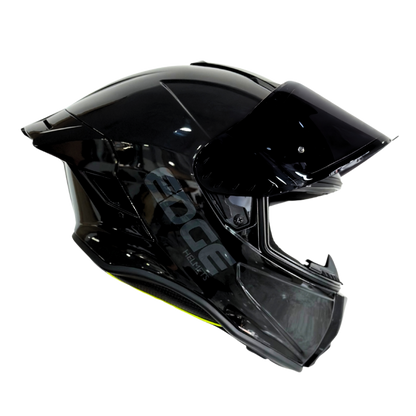 Casco EDGE Integral Shanghai Sólido Negro Certificación DOT I ECE