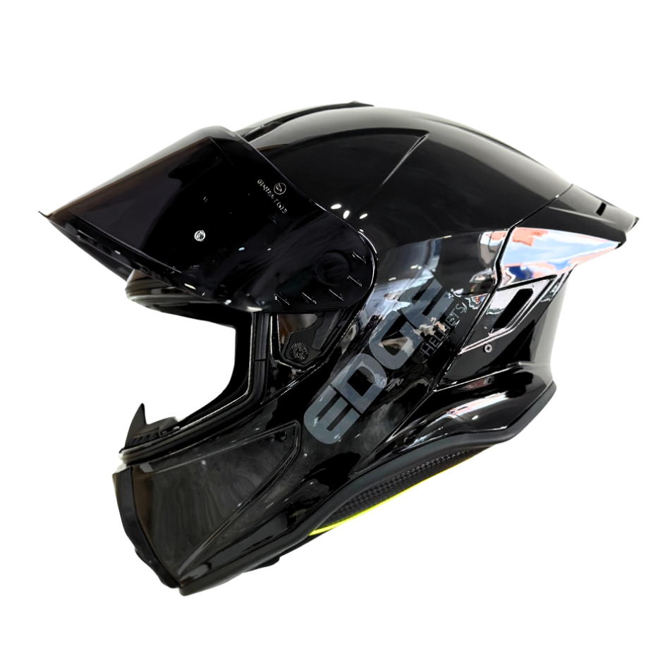 Casco EDGE Integral Shanghai Sólido Negro Certificación DOT I ECE