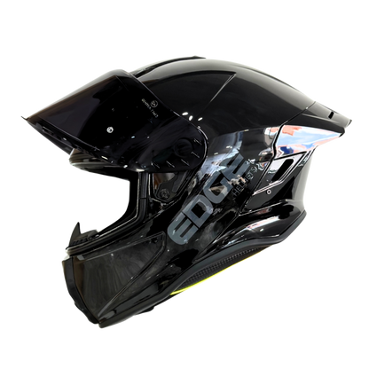 Casco EDGE Integral Shanghai Sólido Negro Certificación DOT I ECE