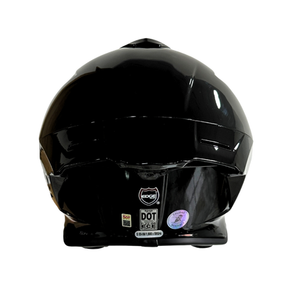 Casco EDGE Integral Shanghai Sólido Negro Certificación DOT I ECE