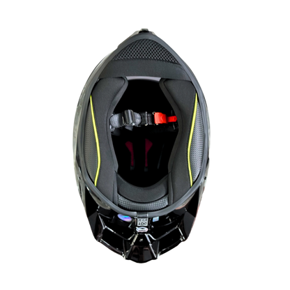 Casco EDGE Integral Shanghai Sólido Negro Certificación DOT I ECE