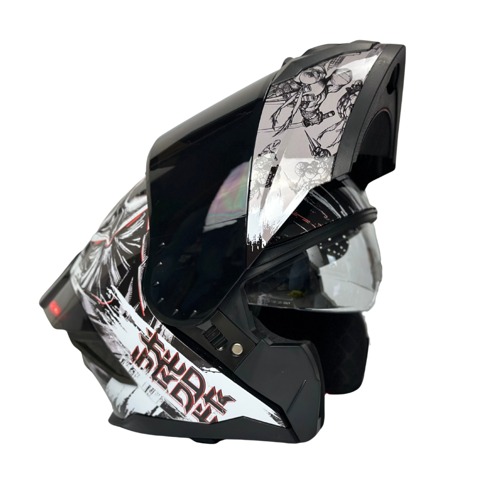Casco Nickelodeon Abatible Boston Tortugas Ninja Brillante