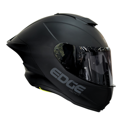 Casco EDGE Integral Shanghai Sólido Negro Certificación DOT I ECE