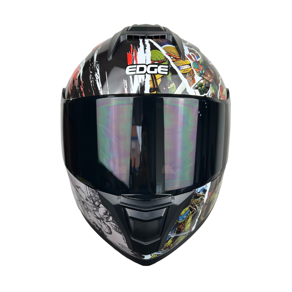 Casco Nickelodeon Abatible Boston Tortugas Ninja Brillante