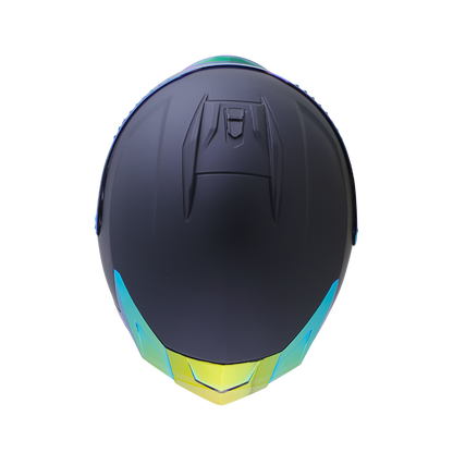 Casco EDGE Integral Extreme Solido Negro / Dorado Metalizado Certificación DOT I ECE