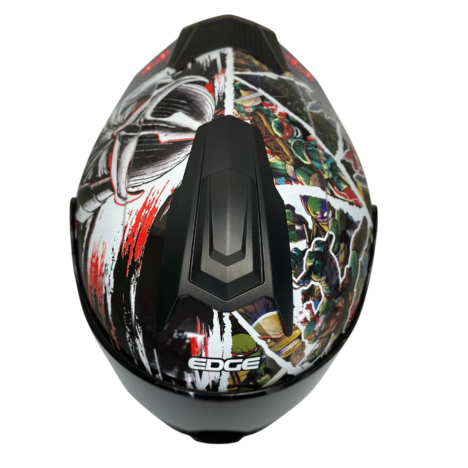 Casco Nickelodeon Abatible Boston Tortugas Ninja Brillante