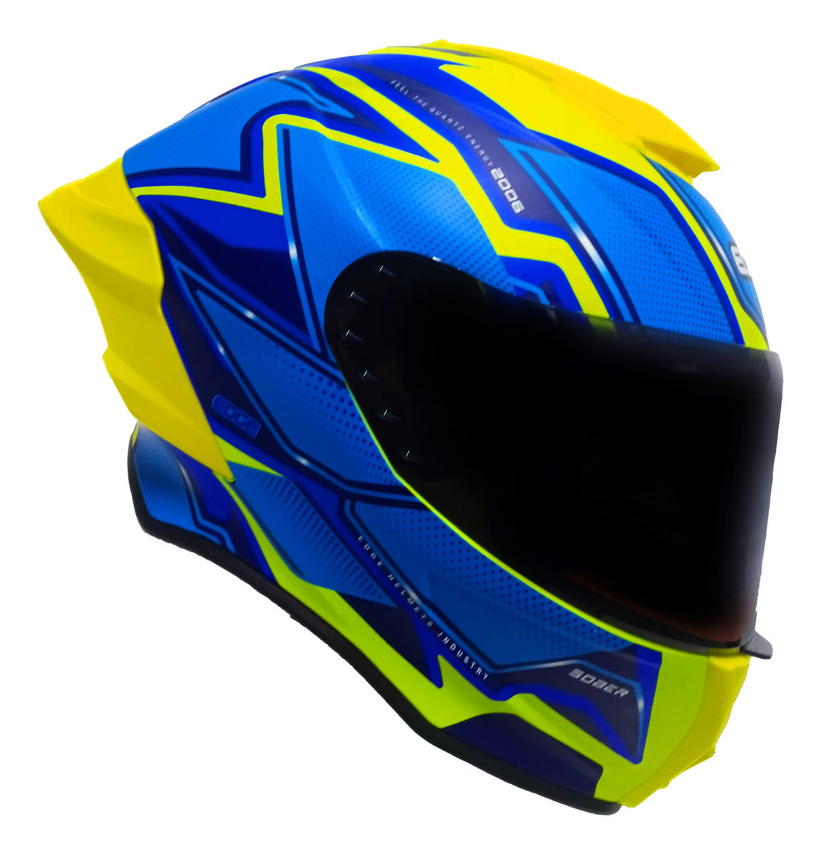 Casco Edge Shanghai Quartz  Amarillo / Azul Cert Dot I Ece