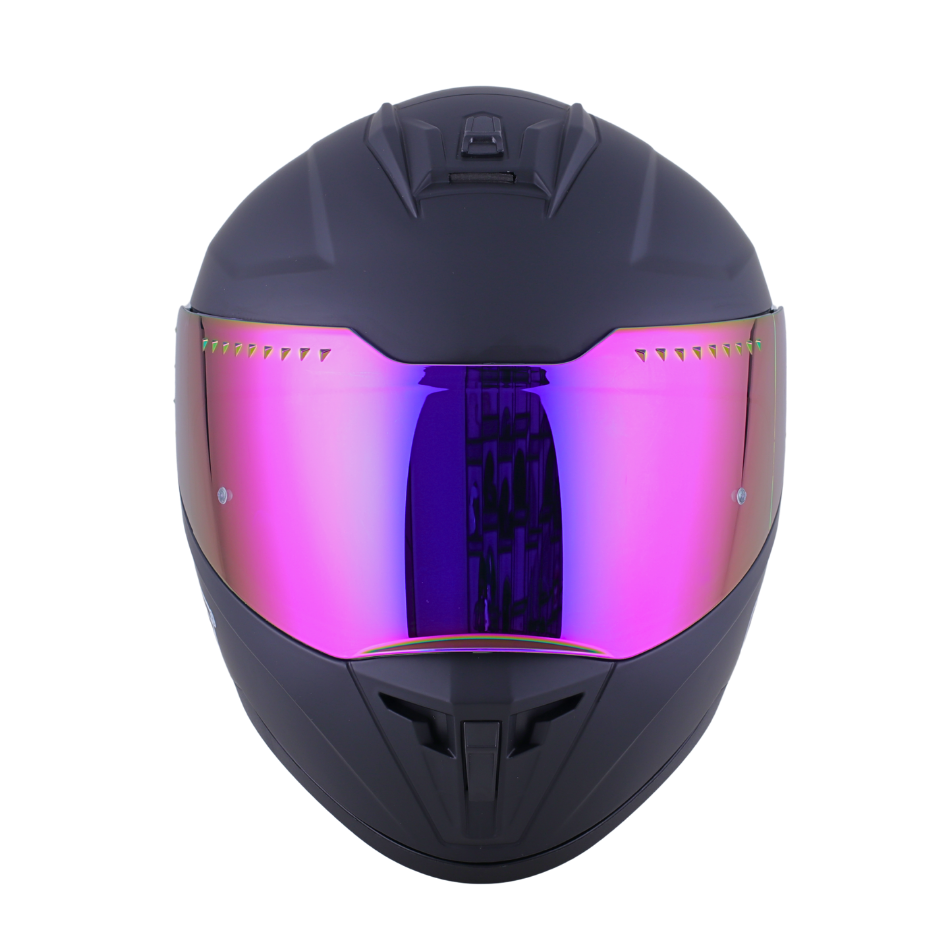 Casco EDGE Integral Extreme Solido Negro / Morado Metalizado Certificación DOT I ECE