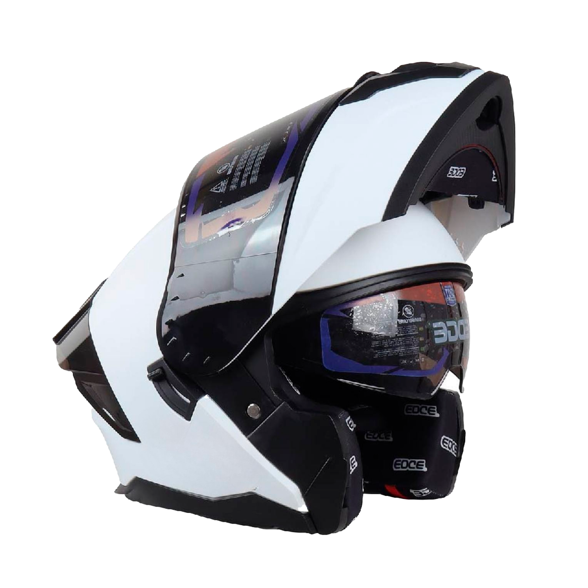 Casco EDGE Abatible Boston Solido Blanco Certificación DOT | ECE