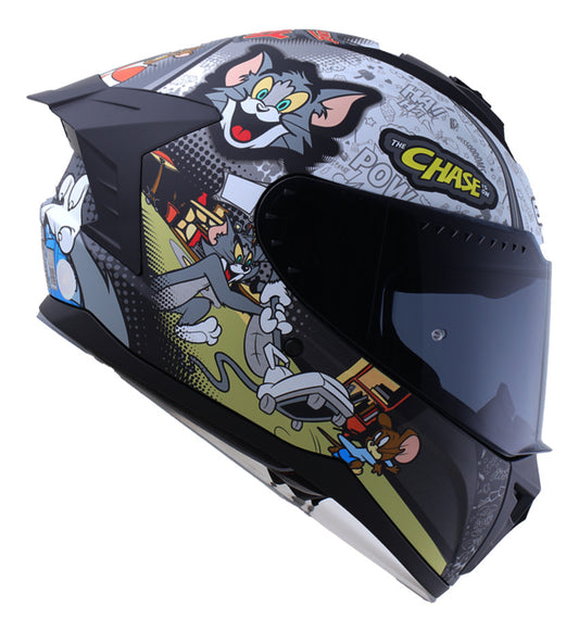 Casco Warner Integral Extreme Tom & Jerry Cert. Dot I Ece