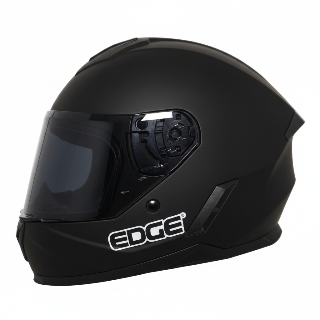 Casco EDGE Kids Integral Winner Solido Negro Certificación DOT