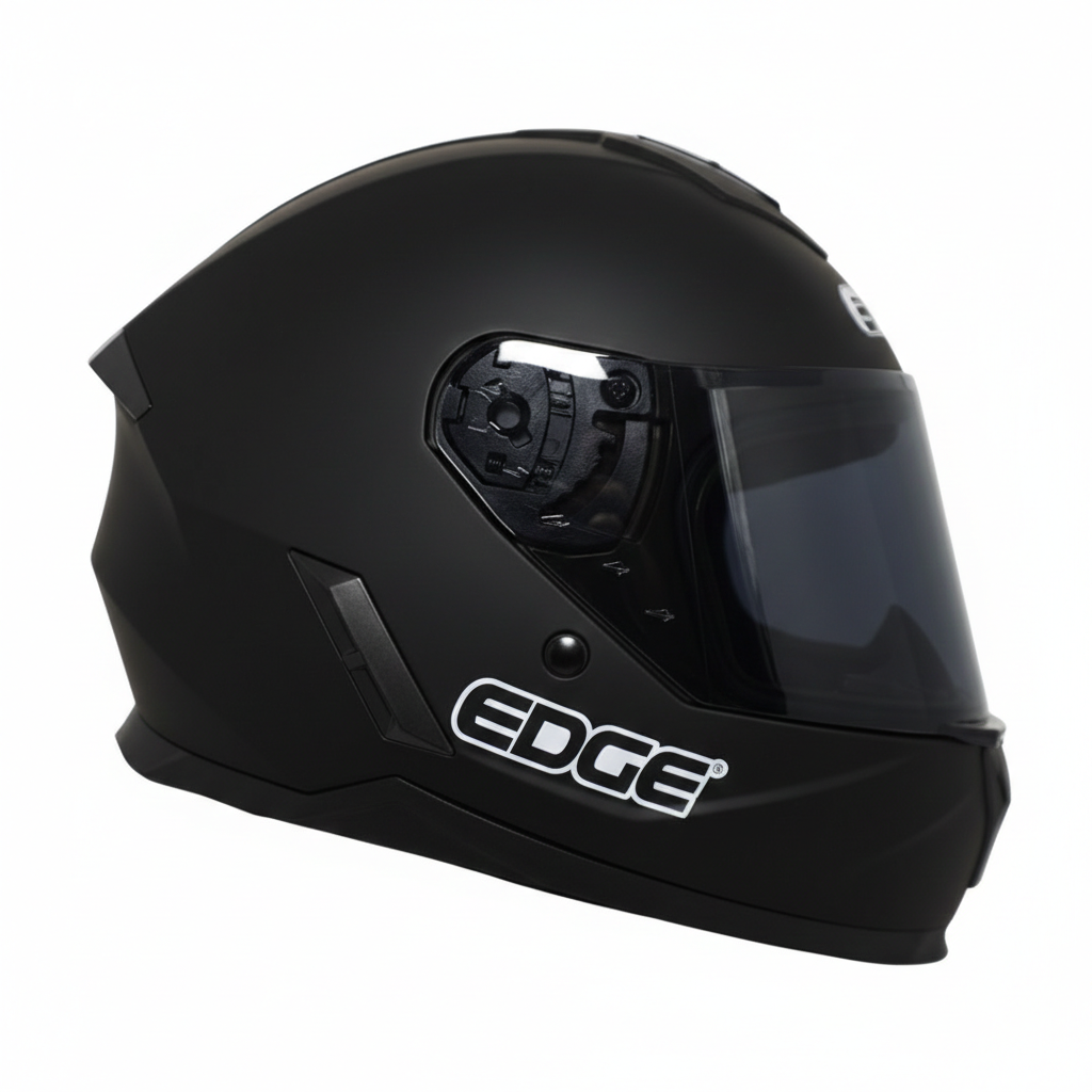 Casco EDGE Kids Integral Winner Solido Negro Certificación DOT