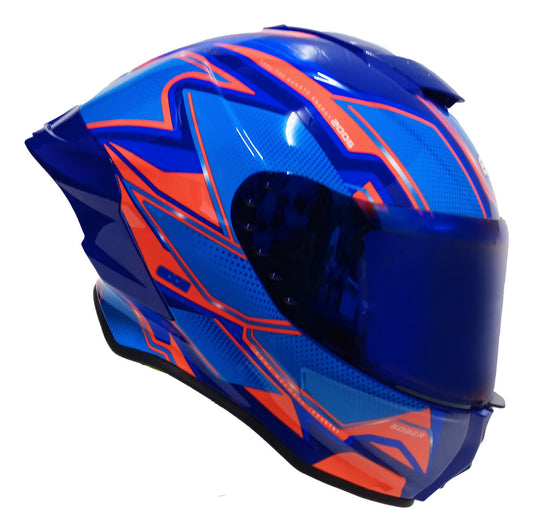 Casco Edge Shanghai Quartz Rojo / Azul  Cert. Dot I Ece