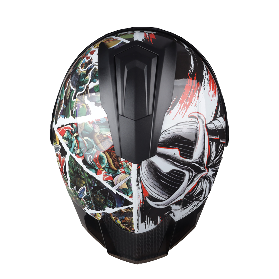 Casco Nickelodeon Abatible Boston Tortugas Ninja Brillante