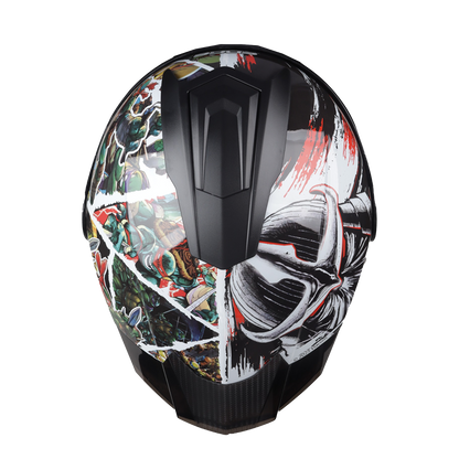 Casco Nickelodeon Abatible Boston Tortugas Ninja Brillante
