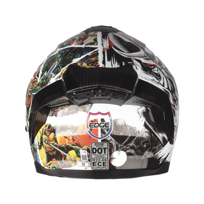 Casco Nickelodeon Abatible Boston Tortugas Ninja Brillante