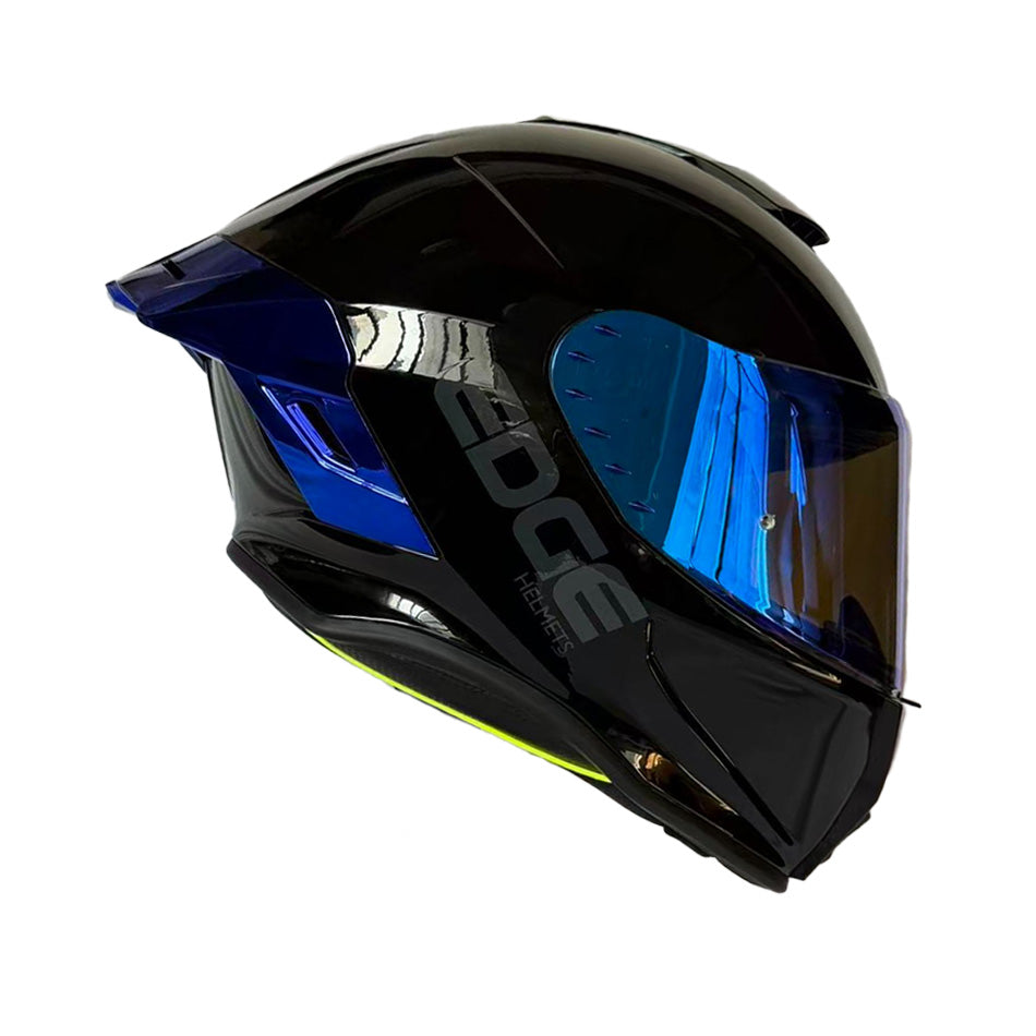 Casco EDGE Integral Shanghai Metalizado Azul Certificación DOT I ECE